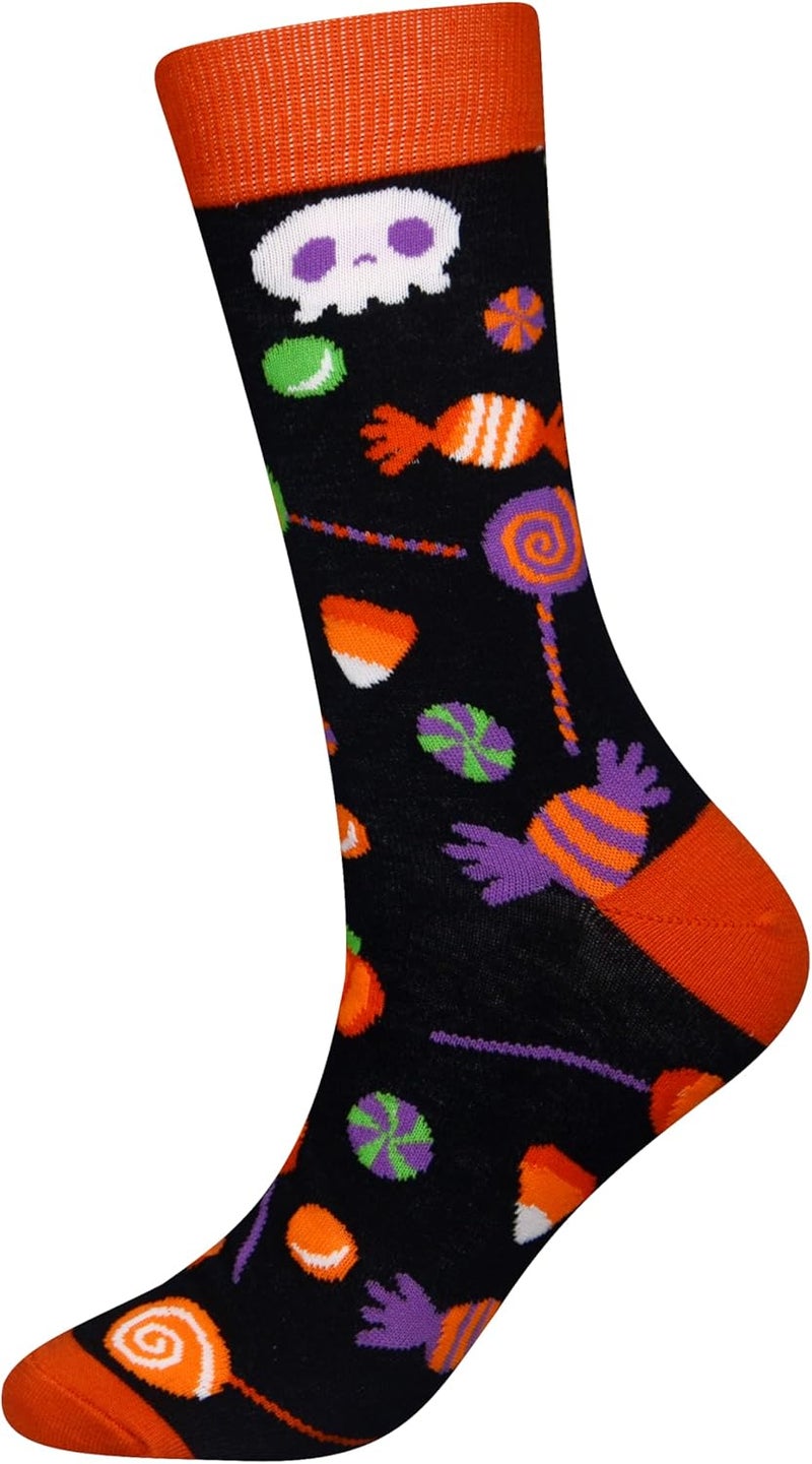 Cansok Men's 2/4 Packs Fun Crazy Novelty Dress Crew Socks - Image 4